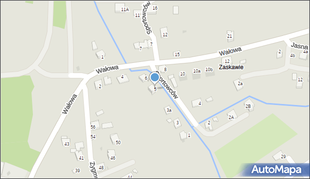 Wadowice, Sportowców, 5, mapa Wadowice