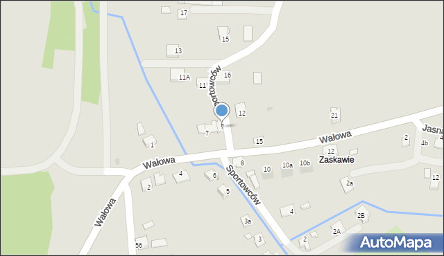 Wadowice, Sportowców, 7, mapa Wadowice