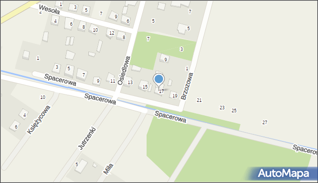 Wągrodno, Spacerowa, 17a, mapa Wągrodno