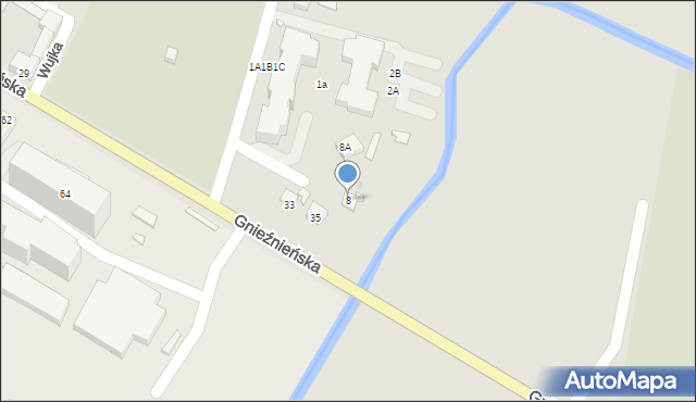 Wągrowiec, Spokojna, 8, mapa Wągrowiec