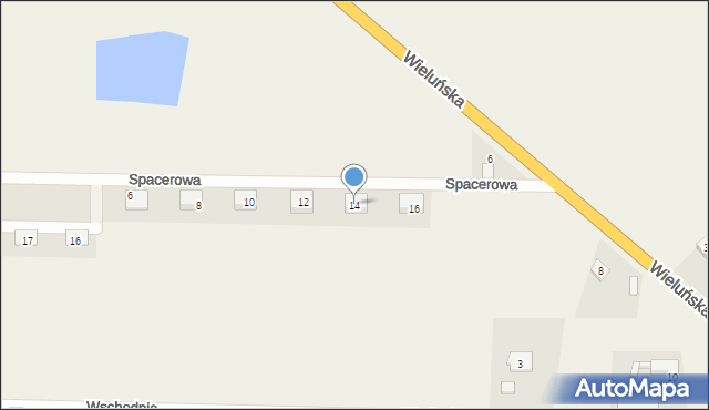 Walichnowy, Spacerowa, 14, mapa Walichnowy