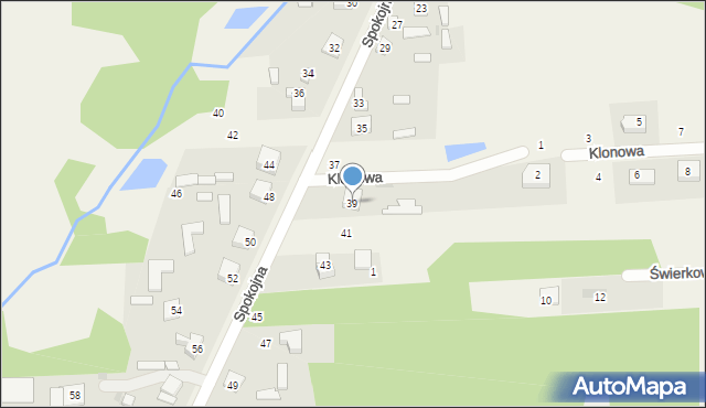 Wanaty, Spokojna, 39, mapa Wanaty