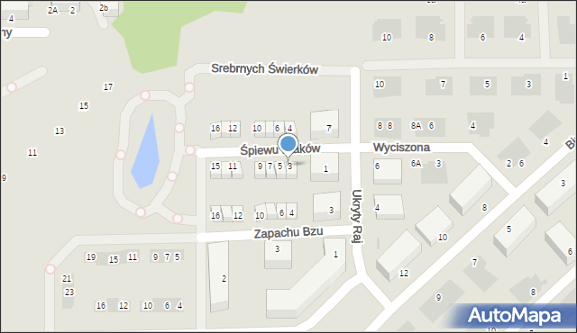 Warszawa, Śpiewu Ptaków, 3, mapa Warszawy