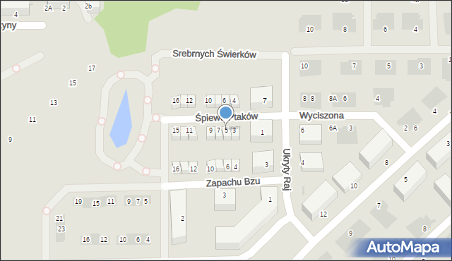 Warszawa, Śpiewu Ptaków, 5, mapa Warszawy