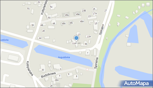 Warszawa, Spiralna, 41A, mapa Warszawy