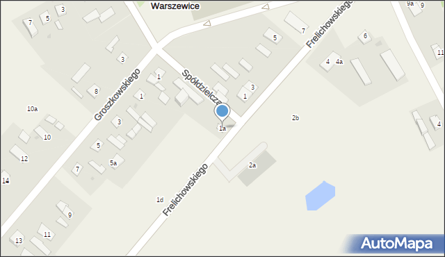 Warszewice, Spółdzielcza, 1a, mapa Warszewice