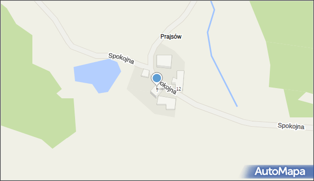 Warszkowo, Spokojna, 7, mapa Warszkowo