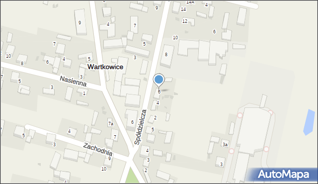 Wartkowice, Spółdzielcza, 6, mapa Wartkowice