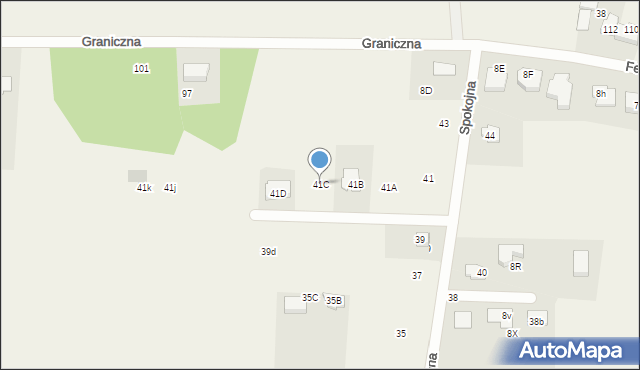 Wąsy-Kolonia, Spokojna, 41C, mapa Wąsy-Kolonia