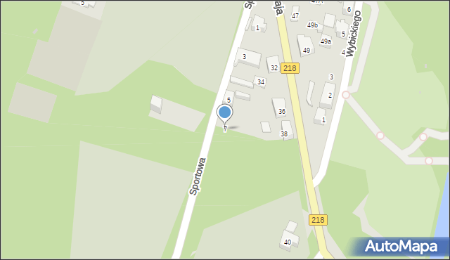 Wejherowo, Sportowa, 7, mapa Wejherowo