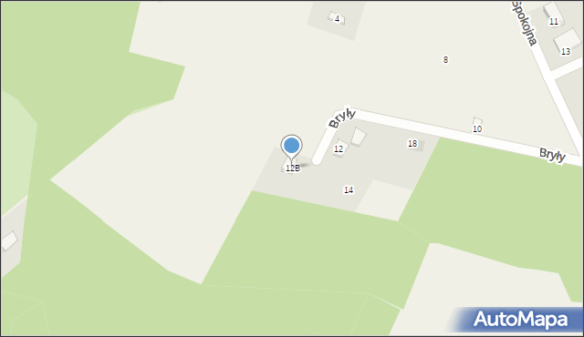 Wiązowna, Spokojna, 12B, mapa Wiązowna