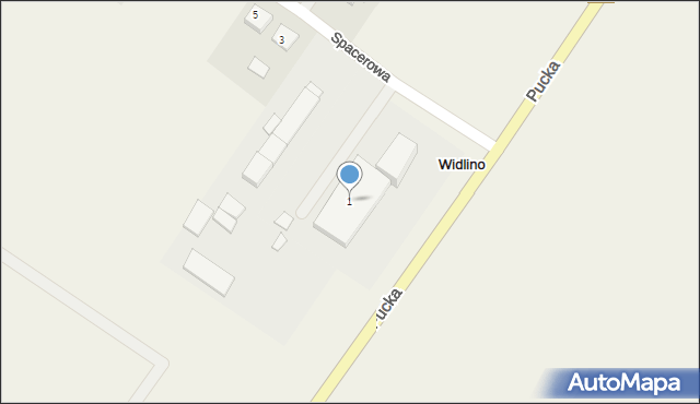 Widlino, Spacerowa, 1, mapa Widlino