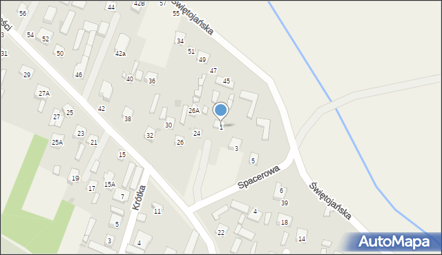 Wieliszew, Spacerowa, 1, mapa Wieliszew