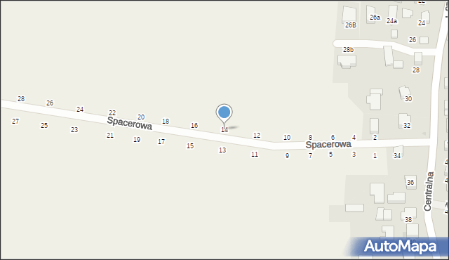 Wielka Wieś, Spacerowa, 14, mapa Wielka Wieś