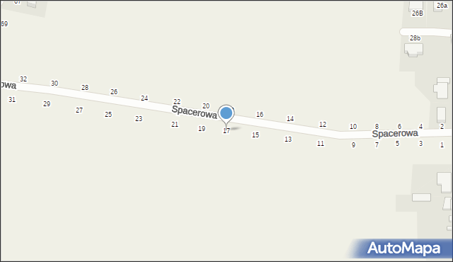 Wielka Wieś, Spacerowa, 17, mapa Wielka Wieś