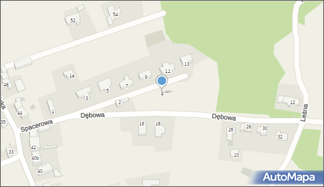 Wierzbna, Spacerowa, 4, mapa Wierzbna