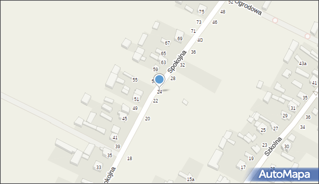 Wierzchlas, Spokojna, 24, mapa Wierzchlas