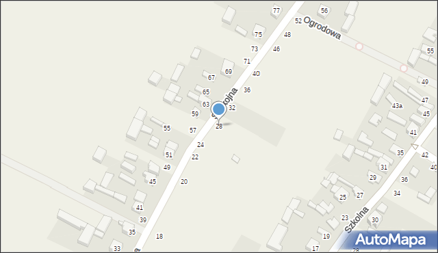 Wierzchlas, Spokojna, 28, mapa Wierzchlas