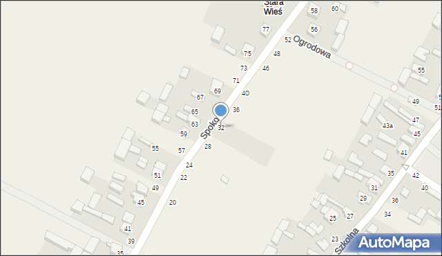 Wierzchlas, Spokojna, 32, mapa Wierzchlas