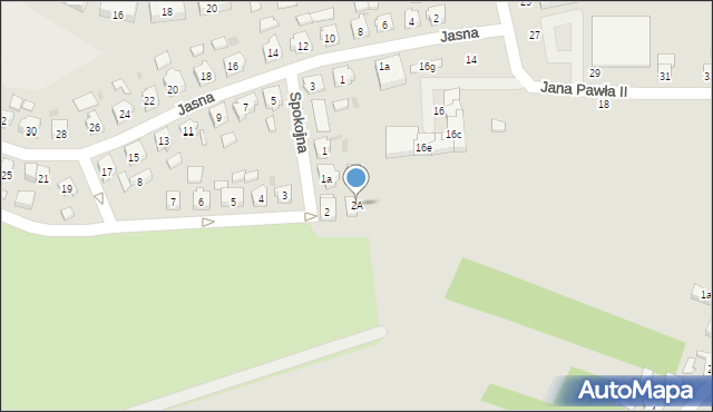 Witkowo, Spokojna, 2A, mapa Witkowo