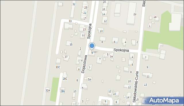 Wojkowice, Spokojna, 9, mapa Wojkowice