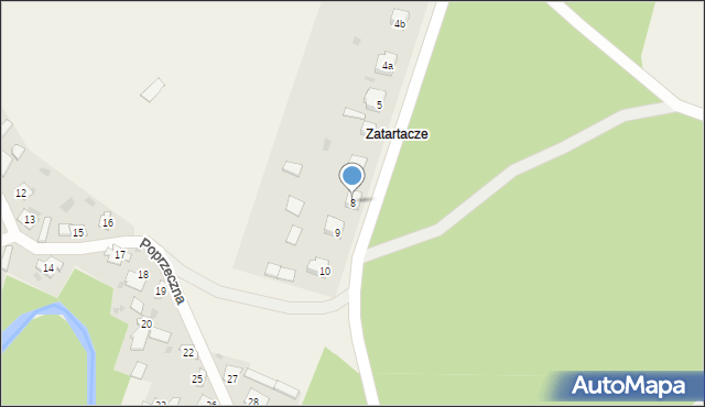 Wojtyniów, Spacerowa, 8, mapa Wojtyniów