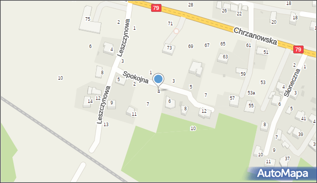 Wola Filipowska, Spokojna, 4, mapa Wola Filipowska