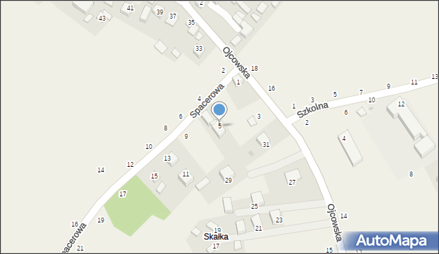 Wola Kalinowska, Spacerowa, 5, mapa Wola Kalinowska