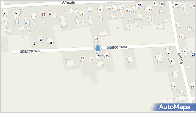 Wola Krzysztoporska, Spacerowa, 15, mapa Wola Krzysztoporska