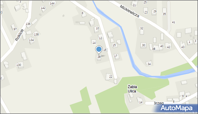 Wola Radziszowska, Spacerowa, 18, mapa Wola Radziszowska