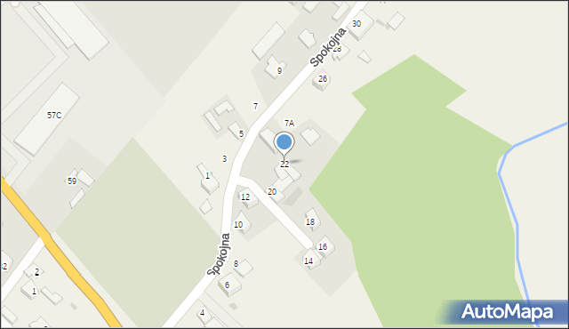 Wola Zambrowska, Spokojna, 22, mapa Wola Zambrowska