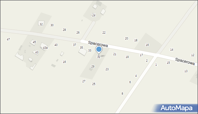 Wołyńce-Kolonia, Spacerowa, 31, mapa Wołyńce-Kolonia