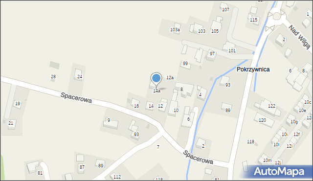 Wrząsowice, Spacerowa, 14a, mapa Wrząsowice