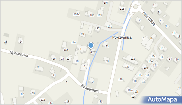 Wrząsowice, Spacerowa, 4, mapa Wrząsowice