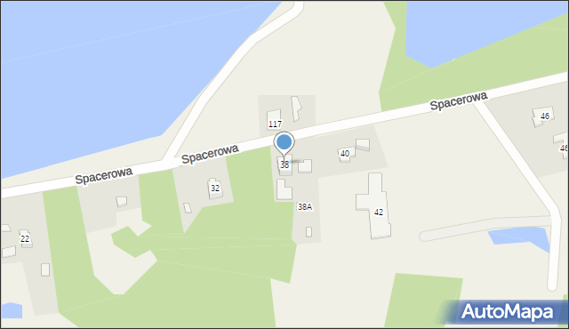 Wsola, Spacerowa, 38, mapa Wsola