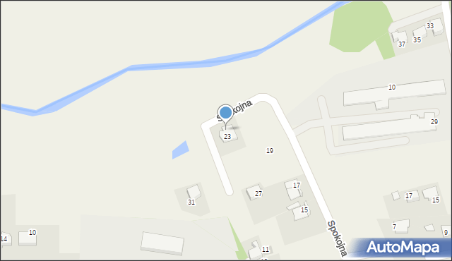 Zabierzów, Spokojna, 25, mapa Zabierzów