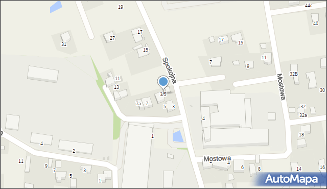 Zabierzów, Spokojna, 3/5, mapa Zabierzów