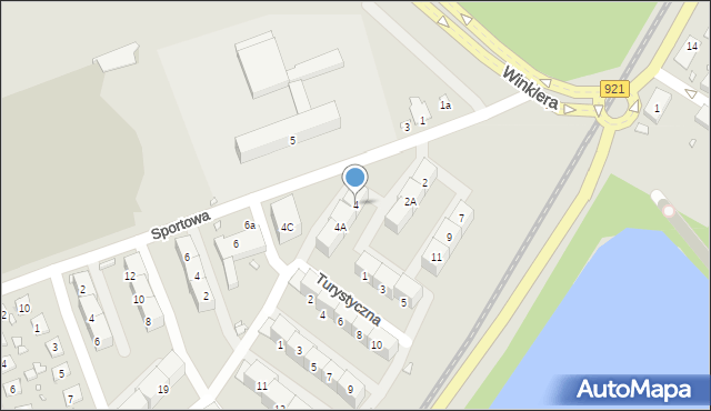 Zabrze, Sportowa, 4, mapa Zabrza