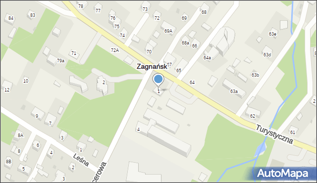 Zagnańsk, Spacerowa, 1, mapa Zagnańsk