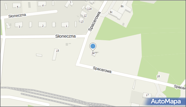 Zagnańsk, Spacerowa, 14, mapa Zagnańsk