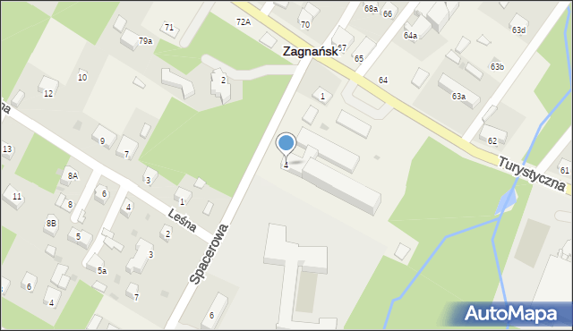 Zagnańsk, Spacerowa, 4, mapa Zagnańsk