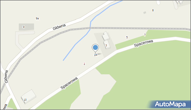 Zagórze Śląskie, Spacerowa, 1A, mapa Zagórze Śląskie