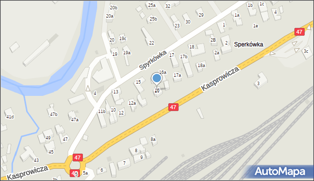 Zakopane, Spyrkówka, 16, mapa Zakopanego