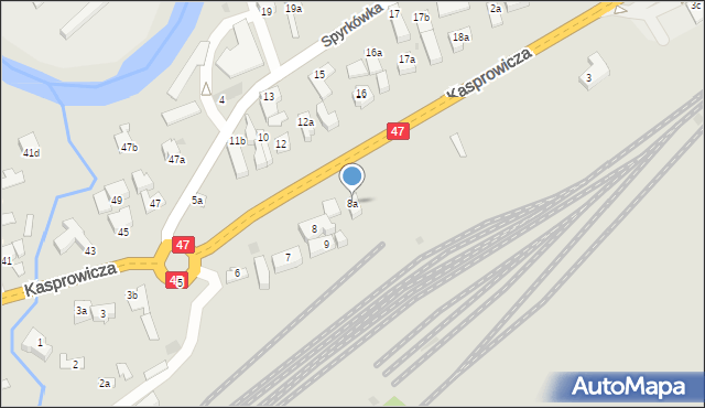 Zakopane, Spyrkówka, 8a, mapa Zakopanego