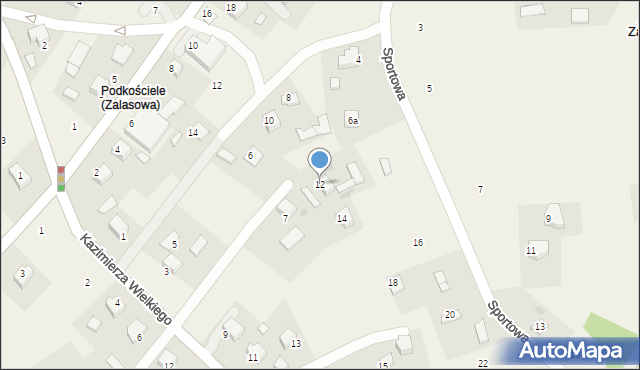 Zalasowa, Sportowa, 12, mapa Zalasowa