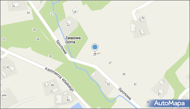 Zalasowa, Sportowa, 25, mapa Zalasowa