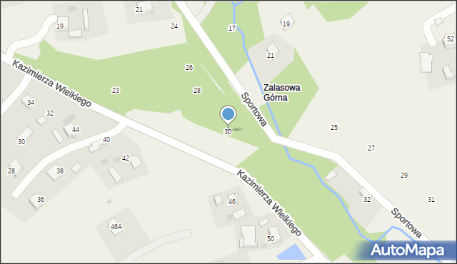 Zalasowa, Sportowa, 30, mapa Zalasowa