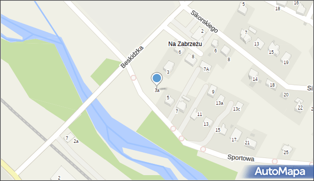Zarzecze, Sportowa, 3a, mapa Zarzecze