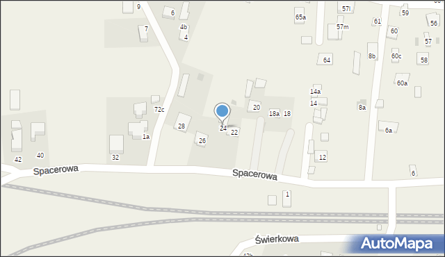 Zawadówka, Spacerowa, 24, mapa Zawadówka