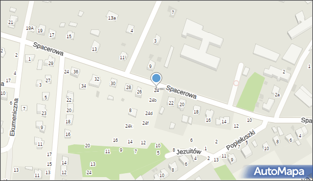 Zbylitowska Góra, Spacerowa, 24, mapa Zbylitowska Góra